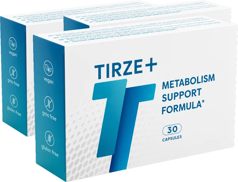 Three packs of Tirze+ Diet Capsules